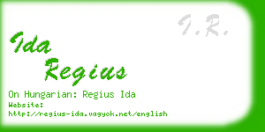 ida regius business card